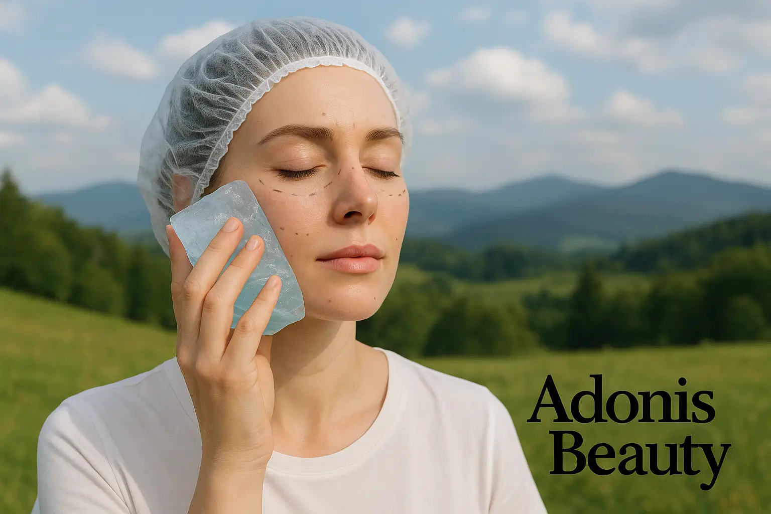 استفاده از یخ برای مراقبت بعد از بوتاکس